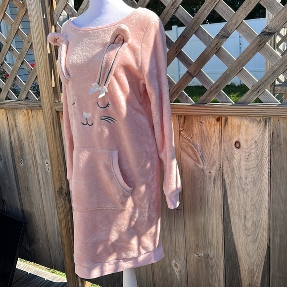 Gina Benotti Pink Fuzzy Bunny Lounge Dress Size 40/42 - Picture 6 of 11